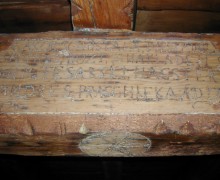 5.	Nápis na trámu objektu z roku 1879
